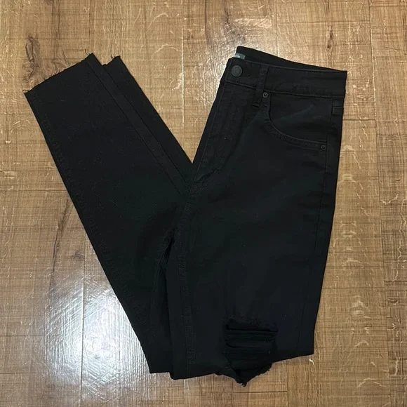 Black High Rise Skinny Jeans - Picture 2 of 6